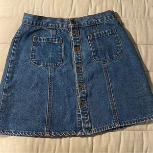 BDG Denim Button-Front Skirt